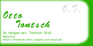 otto tontsch business card